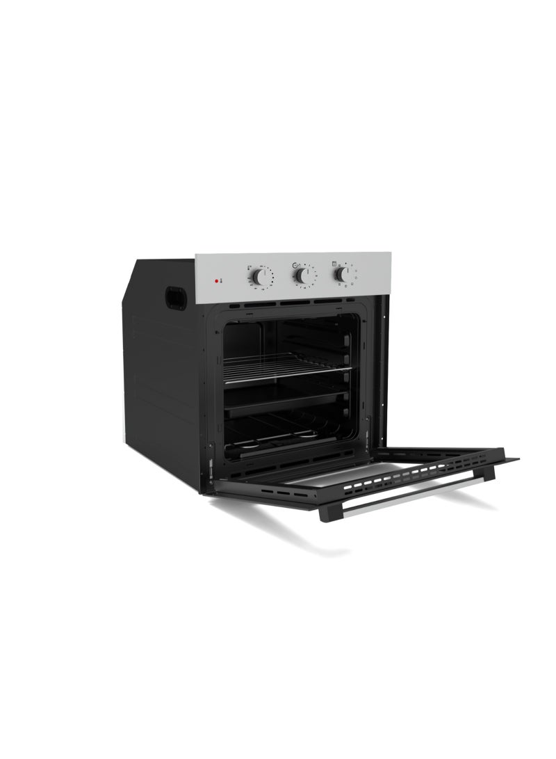 Kumtel Built-in Oven, Electric, 60 cm, 60 Liters, Grill, Convection Fan, B66-SF2-X - Silver