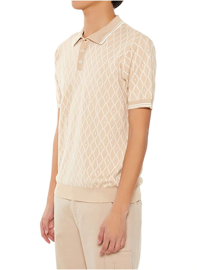 FOREVER 21 Geometric Sweater-Knit Polo Shirt  - Image 2