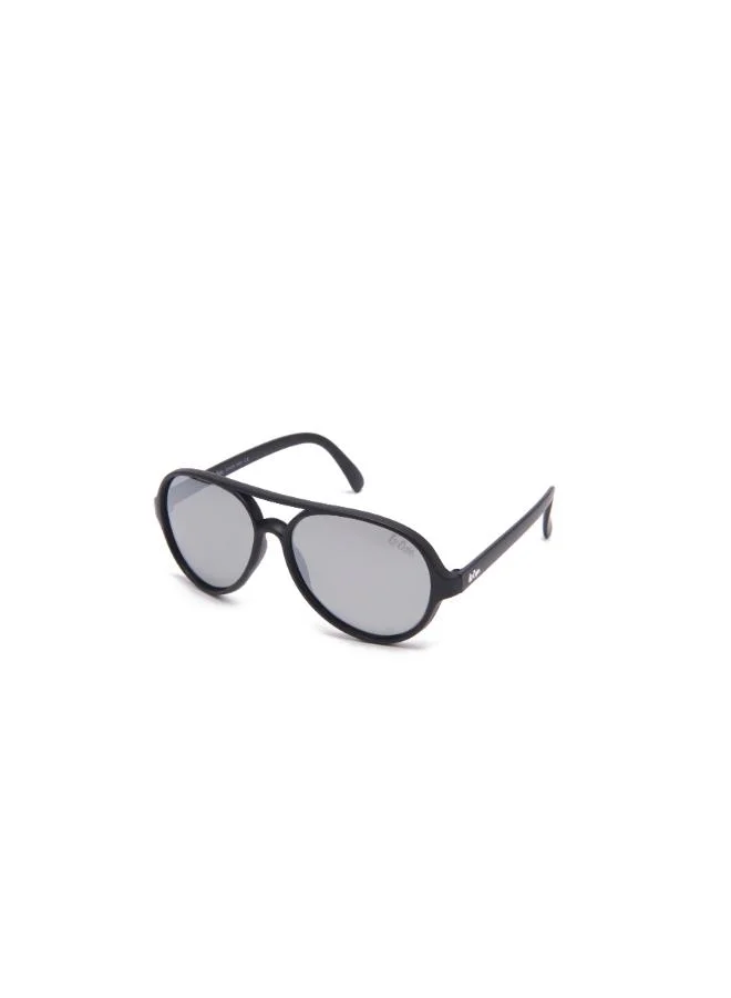 لي كوبر Polarized Sunglasses Black Frame Silver Mirror Mirror Lens 55mm  - LCK103C03