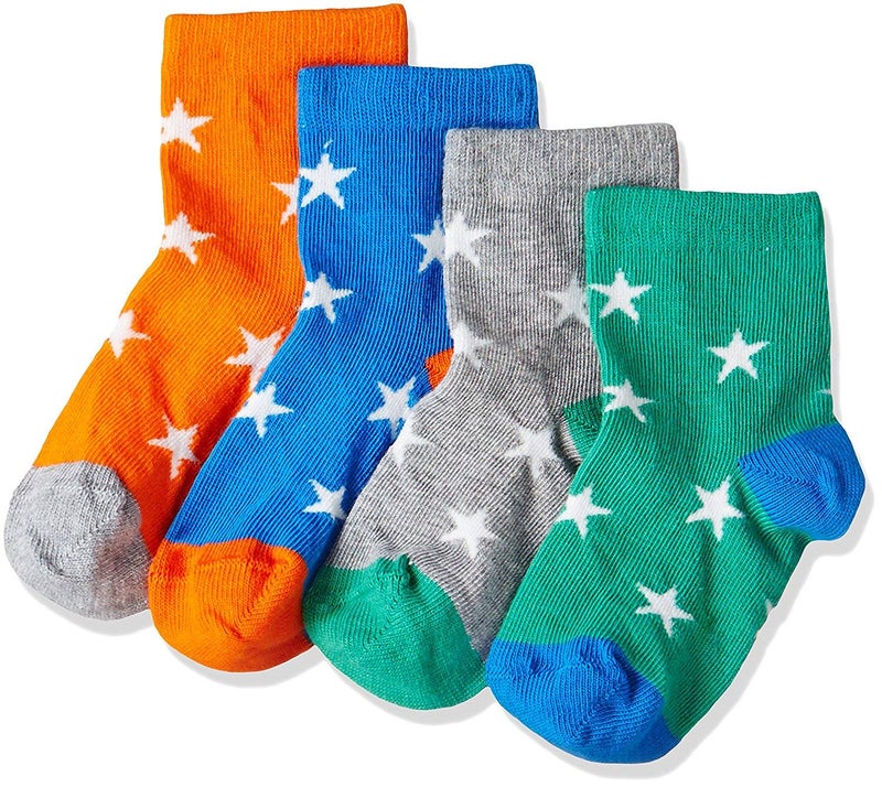 FOOTPRINTS Baby-Boys Organic Cotton Bigdot and Star Socks (Multicolour, 3-5 Years) - Pack of 7 - Image 3