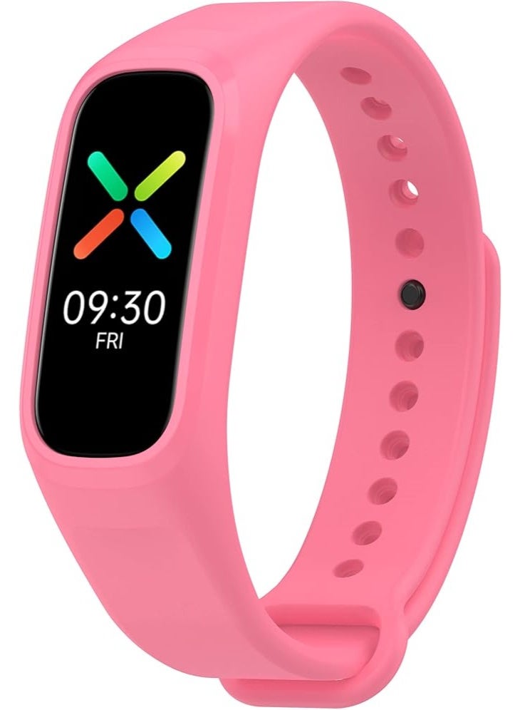 سوار ساعة أوبو ون بلس، سوار معصم، سوار ساعة من السيليكون، ملحقات سوار أوبو ون بلس (وردي) - Image 5