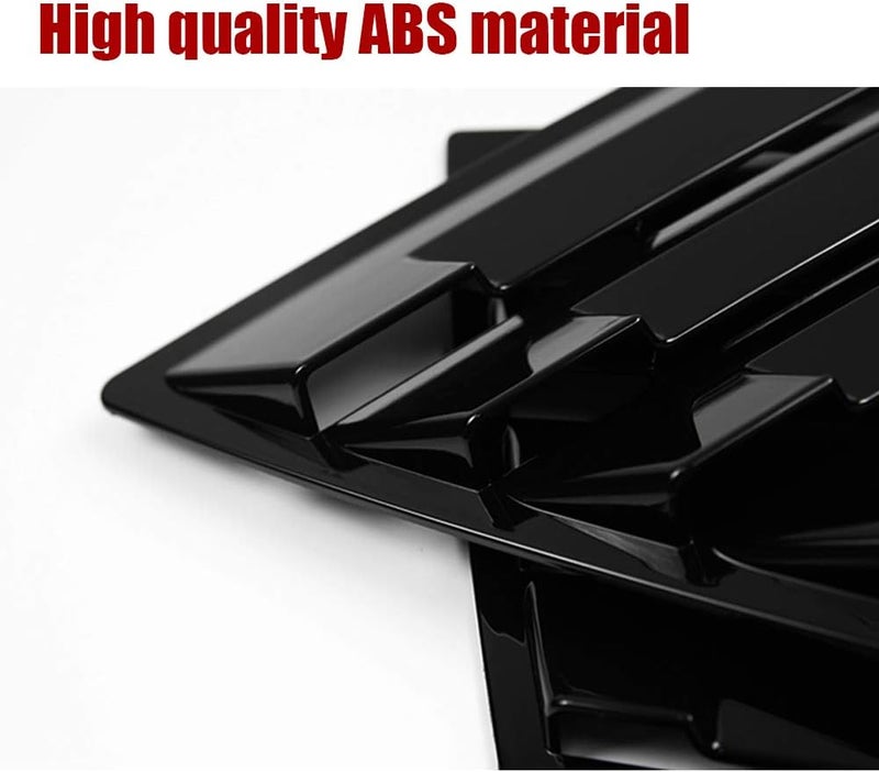 XITER 2PCS ABS Racing Style Rear Side Window Louvers for Toyota Camry 2018-2021 (Mirror Black) - Image 4