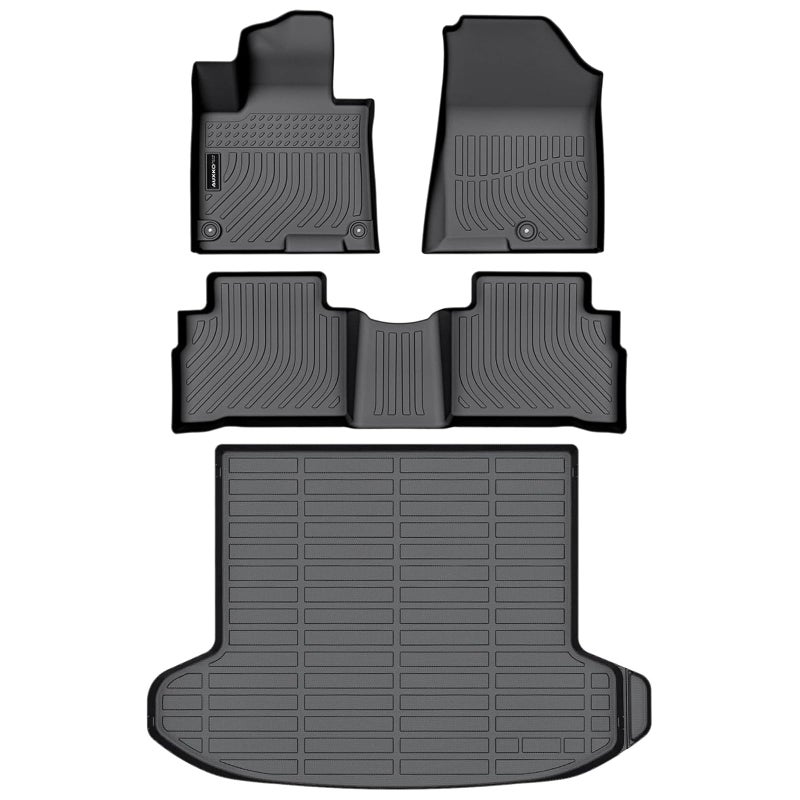 Auxko All Weather Floor Mats Cargo Liner Fit for Kia Sportage Gasoline 2023 2024 2025 TPE Rubber Liners Accessories All Season Odorless AntiSlip Floor Mats Cargo Liner
