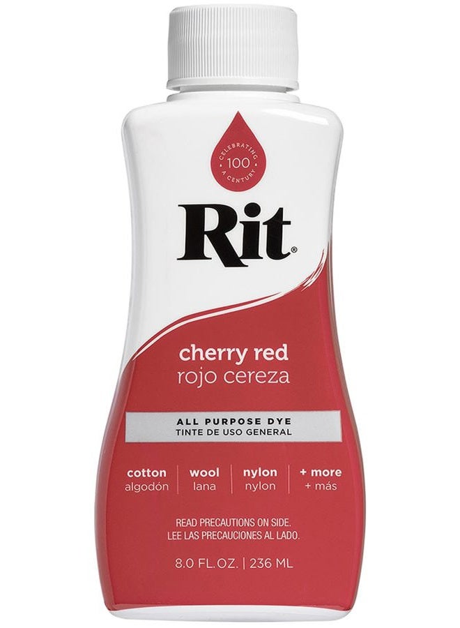 All Purpose Liquid Dye - Cherry Red, 8 oz (Brand: Rit, Compatible Material: Wood, Plastic, Item Type: Fabric-Dyes, Color: Cherry Red)