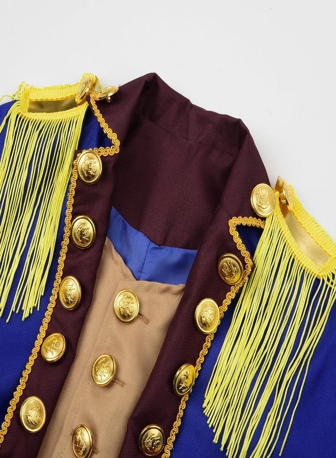 JerrisApparel Boys Colonial Costume George Washington Hamilton Outfit Revolutionary War Halloween (5-6 Years/120cm, Blue) - Image 2