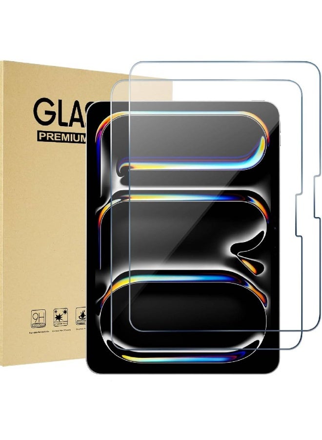 زومي واقي شاشة 2 قطعة لجهاز iPad Pro مقاس 11 بوصة M5 2025 / M4 2024، فيلم زجاج مقسّى لحماية شاشة iPad Pro مقاس 11 بوصة الجيل السادس / الخامس - شفاف - Image 1