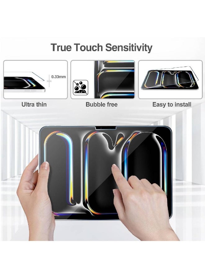 زومي واقي شاشة 2 قطعة لجهاز iPad Pro مقاس 11 بوصة M5 2025 / M4 2024، فيلم زجاج مقسّى لحماية شاشة iPad Pro مقاس 11 بوصة الجيل السادس / الخامس - شفاف - Image 3