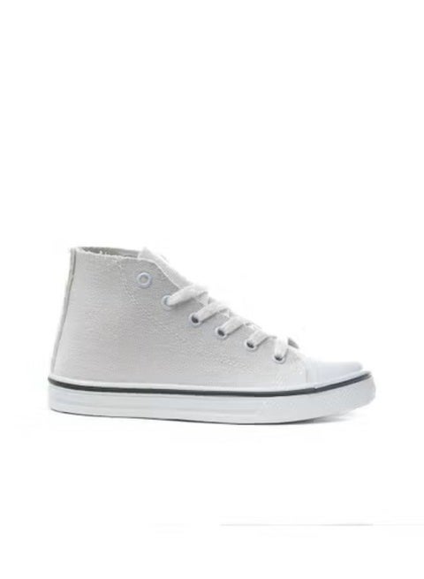 Basic Lace-Up Knit Flat Sneakers For Kids