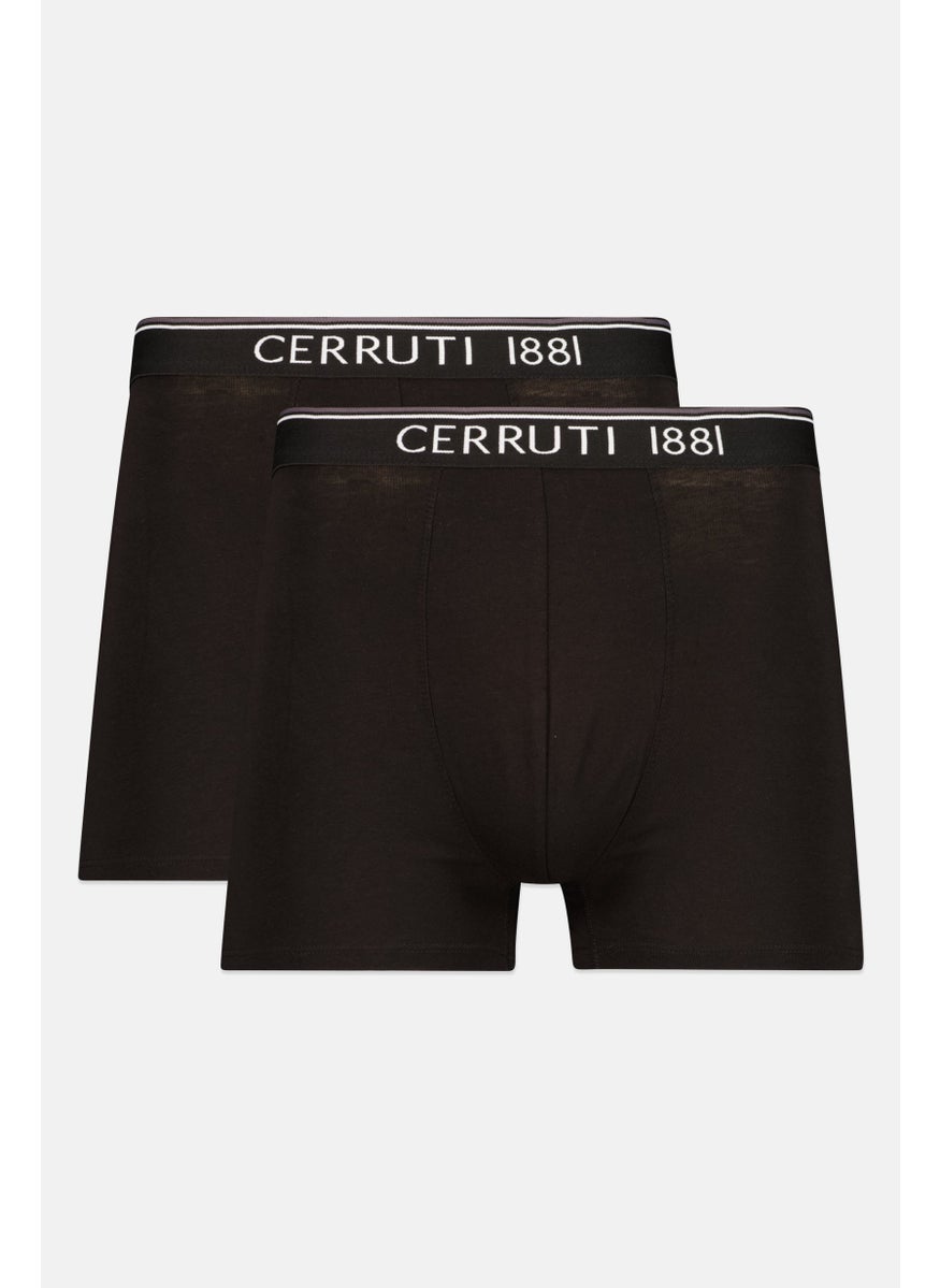 CERRUTI 1881 Men 2 Pack Brand Logo Trunk, Black  - Image 1