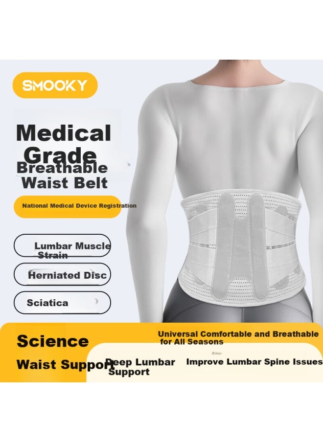 SMOOKY Smooky Medical Lumbar Support Belt For Lumbar Disc Herniation Lumbar Muscle Strain Lumbar Support For Prolonged Standing And Sitting Support Warm Waistband Size M  - Image 1