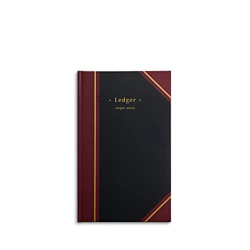 STAPLES 217679 Black Ledger Book 11-3/4-Inch x 7-5/16-Inch - Image 1