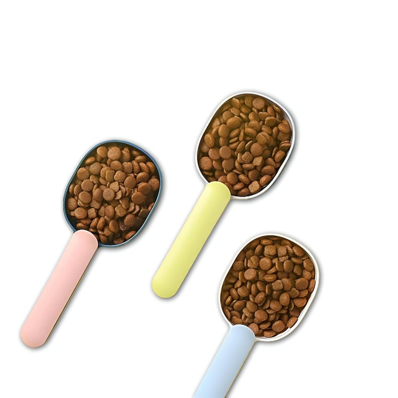 Kitchen spoons - 7.9 in large plastic spoons with a rice scoop design, vibrant colors, multi -use for flour, whole grains, bread, food processing for pets in commercial cooking and home (3pcs) - Image 1