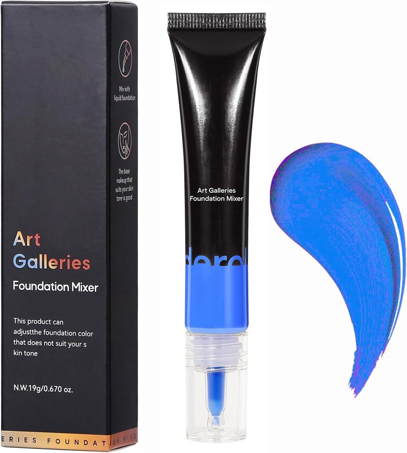 Liquid Foundation Mixer Colour Corrector Blue Foundation For Mature Skin Make Up Foundation Shade Adjuster Face Primer Concealer Foundations Full Coverage AntiRedness Blue 19g