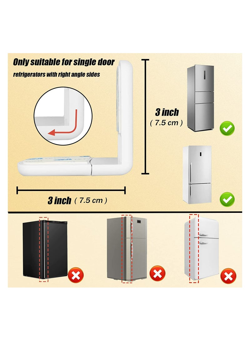 كاست ويف Kids Safety Cabinet Locks 4Pcs Child Safety Refrigerator Lock for Home Fridge Freezer Door Proof Locks with Adhesive and Easy to Install Anti-pinch Baby 90-degree Safety Right-angle Lock - Image 4