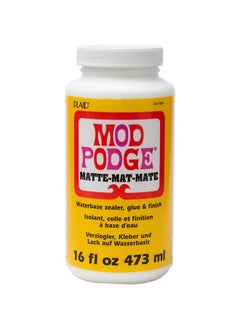 Mod Podge Matte Sealer Glue & Finish: All In One Craft Solution Quick Dry Easy Clean For Wood Paper Fabric & More. Non Toxic Craft With Confidence Made In Usa 16 Oz. Pack Of 1  - Image 1