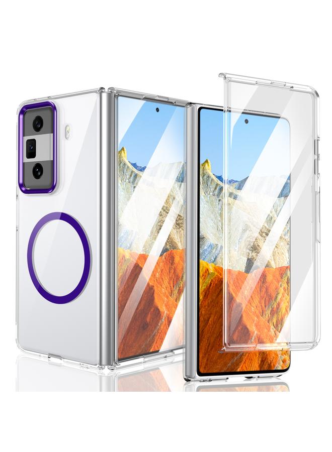 Green Tiger Case For Honor Magic Vs3 lce Folding Series MagSafe Integrated Clear PC Phone Case - Image 1