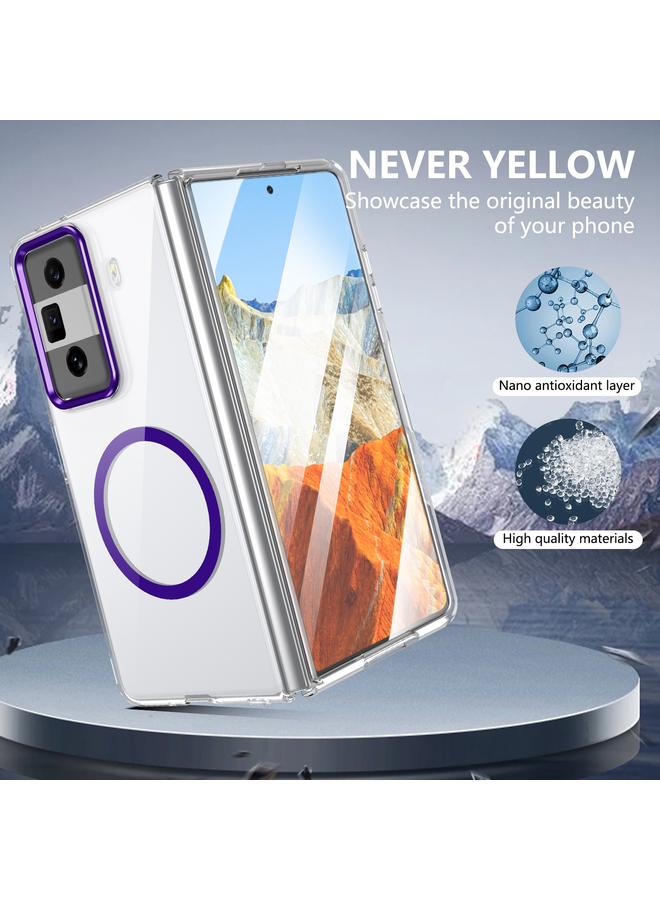 Green Tiger Case For Honor Magic Vs3 lce Folding Series MagSafe Integrated Clear PC Phone Case - Image 2