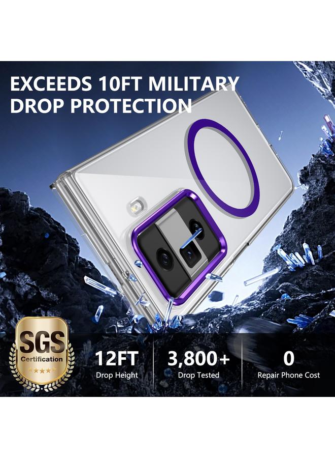 Green Tiger Case For Honor Magic Vs3 lce Folding Series MagSafe Integrated Clear PC Phone Case - Image 3