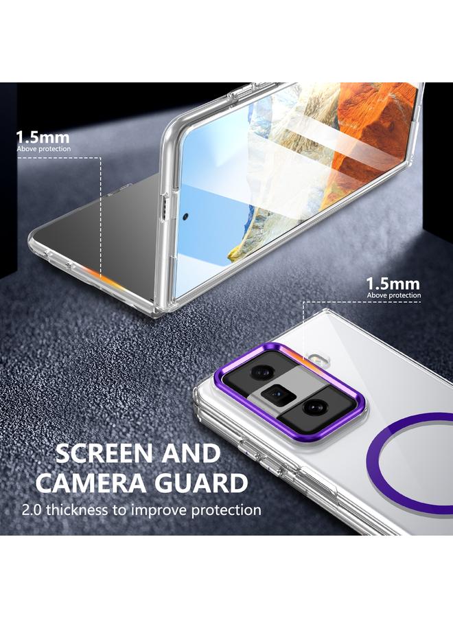 Green Tiger Case For Honor Magic Vs3 lce Folding Series MagSafe Integrated Clear PC Phone Case - Image 4