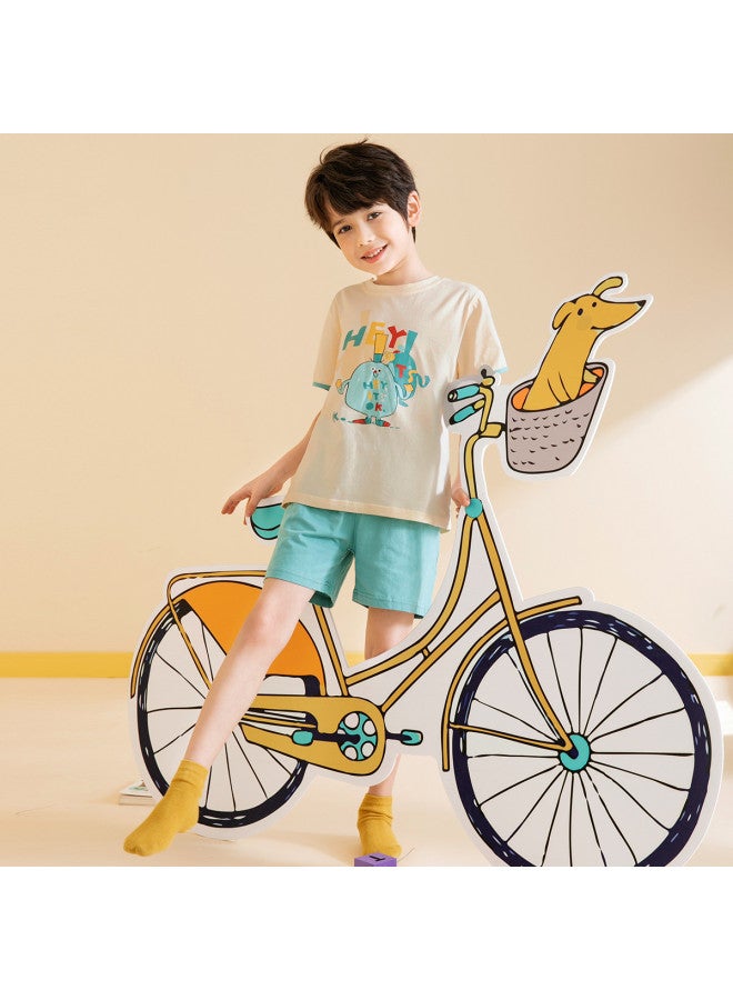 Fenton breathable Cotton Round Neck Short Sleeve Boys' Loungewear - Comfy Homewear & Outdoor Tee - Image 5