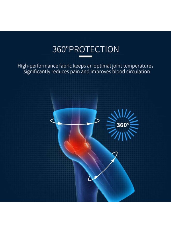 SKDK Full Leg Sleeves Long Compression Leg Sleeve Knee Sleeves Protect Leg, for Man Women Basketball, Arthritis Cycling Sport Football, Reduce Varicose Veins and Swelling of Legs - Image 4