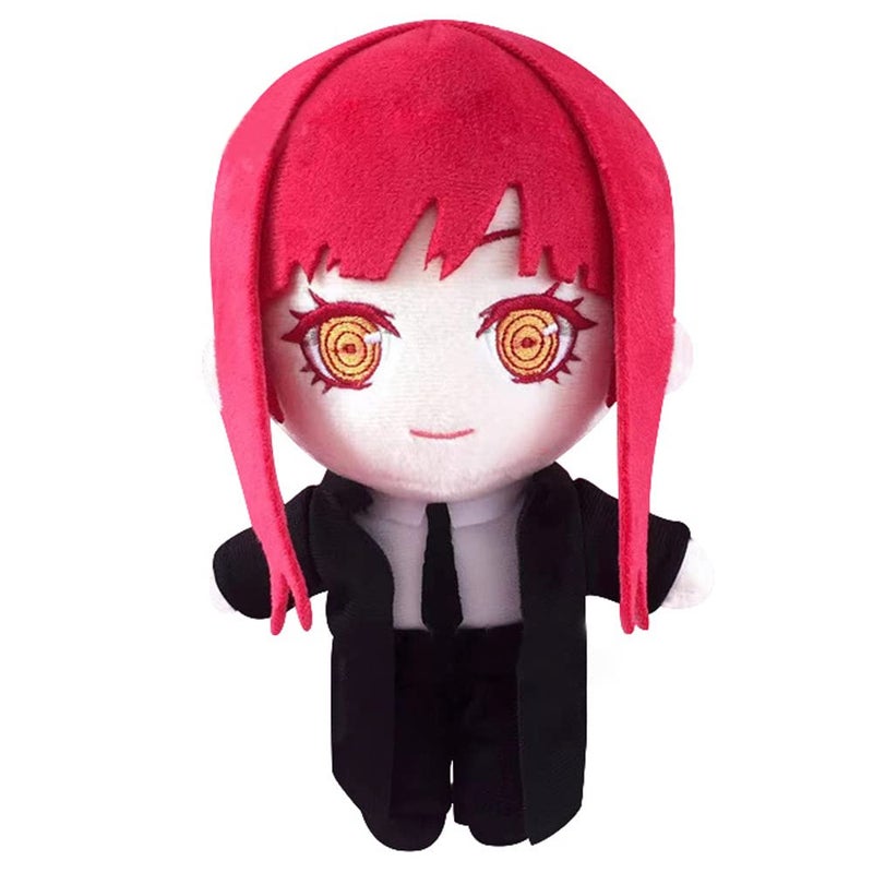 Jcvcx Red Hair Girl With Black Overcoat Plush Toy Anime Figure Stuffed Plushies Soft Doll Pillow - Image 1