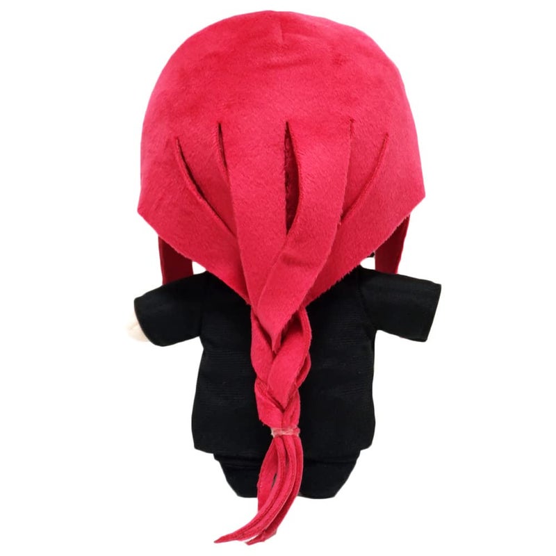Jcvcx Red Hair Girl With Black Overcoat Plush Toy Anime Figure Stuffed Plushies Soft Doll Pillow - Image 3