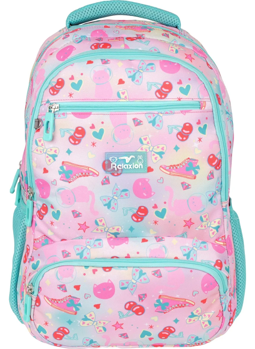 ريلاكسن Pink Cherry Patterned Triple School Set 8650-8
