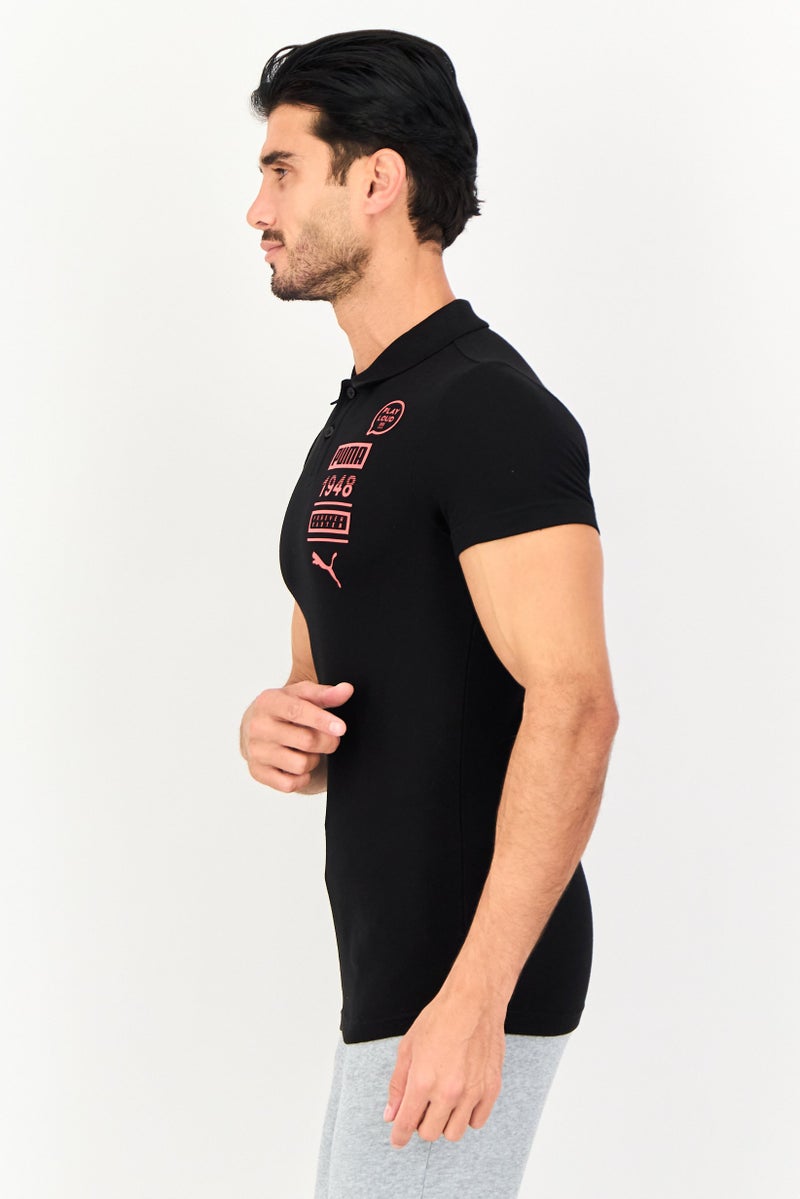PUMA Men Slim Fit Short Sleeve Outdoor Polo Shirt, Black - Image 4
