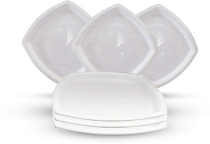 URMILA PLASTIC® Square Plastic Plates 7" Quarter Plate (Set of 6) - Image 1