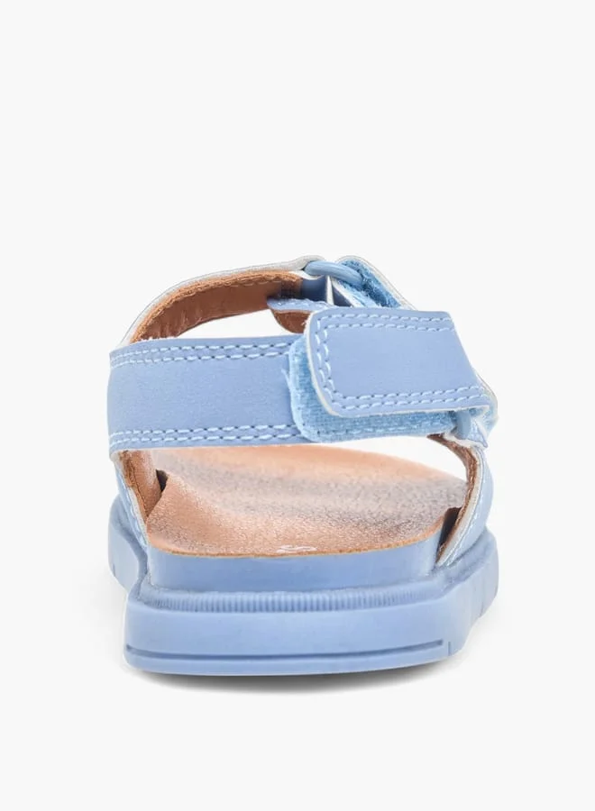 JUNIORS Boys Solid Sandals With Hook And Loop Closure