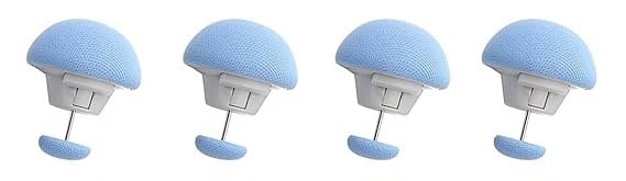 Clips Mushroom Duvet Cover Pins Cotton Quilt Fixer Duvet Fasteners Grippers AntiMovement Bed Quilt Clamps Sheet Quilt Holder Clips for Socks Curtains Quilt Cover Blue Pack of 04  - Image 1
