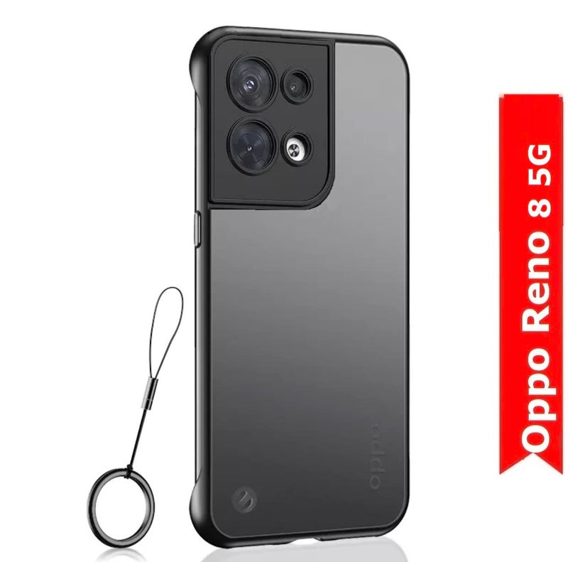 REALCASE Oppo Reno 8 5G Back Cover Case | Stylish Frameless Matte Hard Back Skin | Soft TPU Shock Proof Bumper Back Cover for Oppo Reno 8 5G (F-Blue) - Image 3