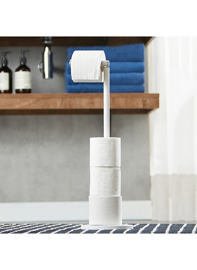 XiuWoo Toilet Paper Holder Stand Bathroom Toilet Paper Storage for 4 Paper Rolls with Modern shiny base, Free Standing Toilet Paper Roll Holder,Stainless Steel  - Image 2