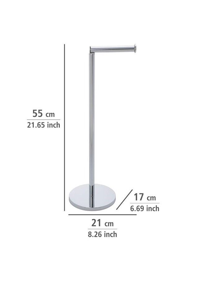 XiuWoo Toilet Paper Holder Stand Bathroom Toilet Paper Storage for 4 Paper Rolls with Modern shiny base, Free Standing Toilet Paper Roll Holder,Stainless Steel  - Image 4