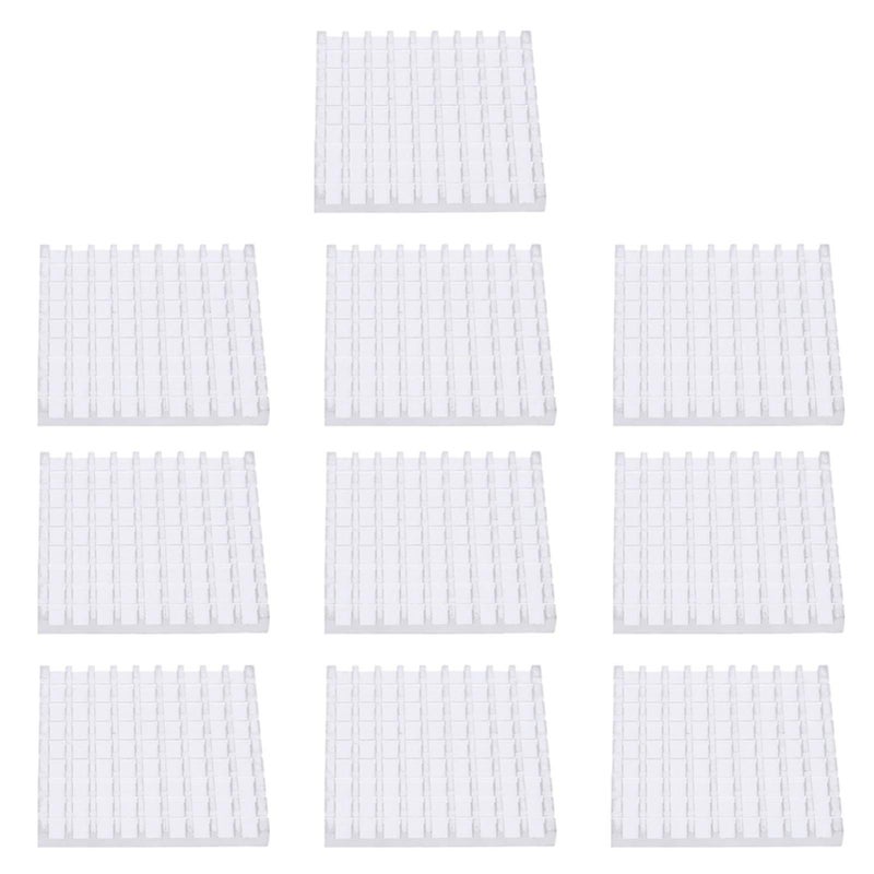 مشتت حرارة ألومنيوم أبيض مبرد 48x5x48 مم لتبريد رقائق لوحة الدوائر 10 قطع - Image 2