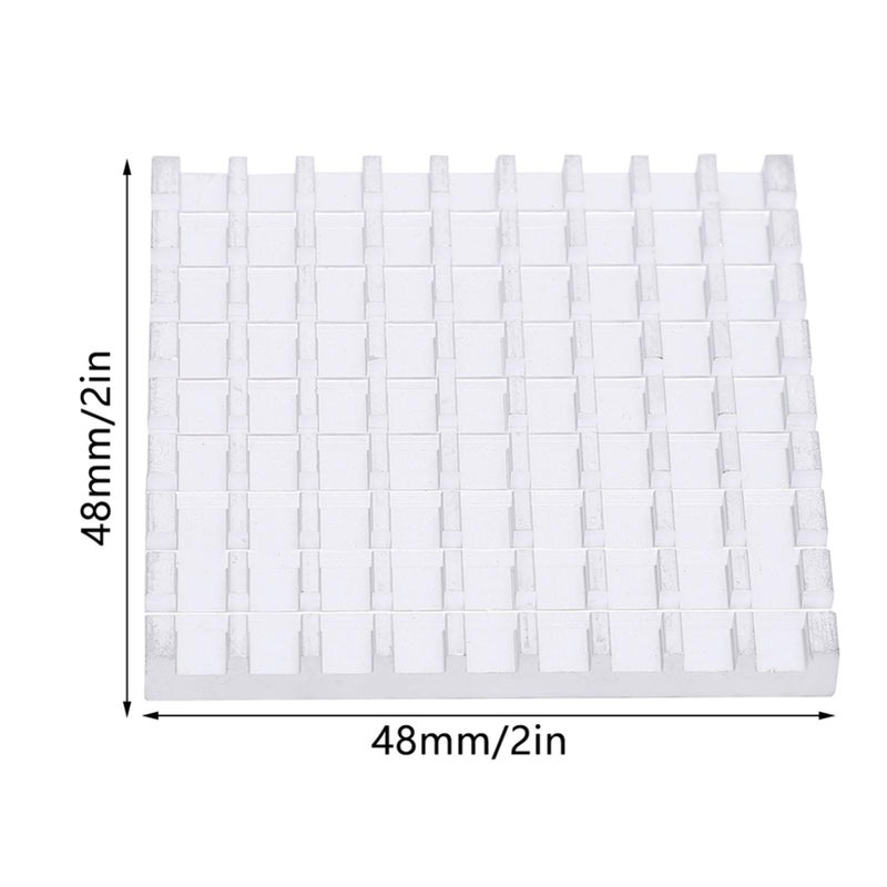 مشتت حرارة ألومنيوم أبيض مبرد 48x5x48 مم لتبريد رقائق لوحة الدوائر 10 قطع - Image 5