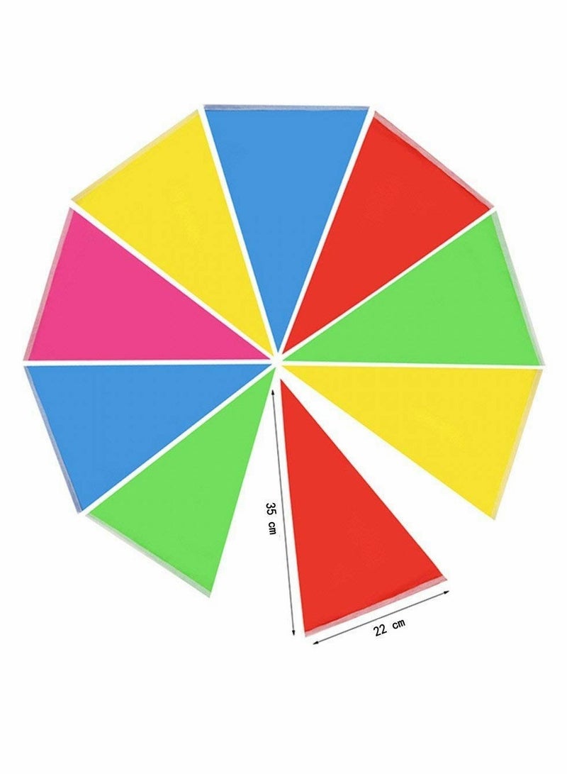 Excefore بانر بنتيغ 100م، لافتات علم متعددة الألوان مع 200 قطعة من الأعلام مثلثية الشكل، لافتات بنتيغ من قماش النايلون لعيد الميلاد، الزفاف، الأنشطة الخارجية والداخلية، تزيين الحفلة - Image 3