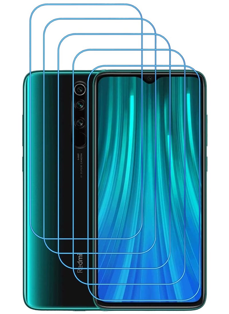 ACLIX 5 Pieces Antistatic ESD Dustproof Premium Quality High Definition Clear Tempered Glass Screen Protector Designed For Xiaomi Redmi Note 8 Pro - Image 1