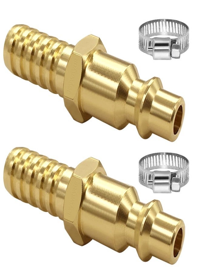 Joywayus 2PCS 3/8" Barb x 1/4" Coupling Industrial Air Hose Quick Connect Air Plug Fittings - Image 1