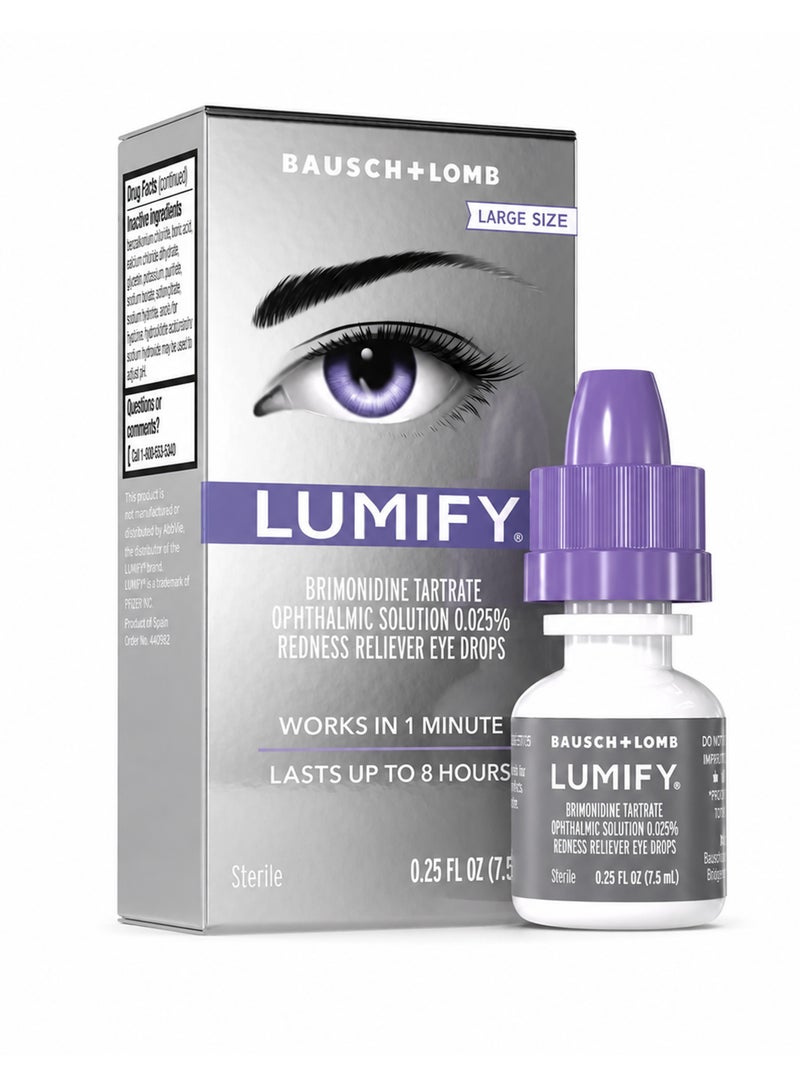 LUMIFY Eye Drops for Redness Relief and Whiter and Brighter Looking Eyes (7.5 ml) - Image 1