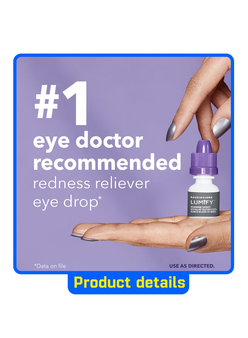 LUMIFY Eye Drops for Redness Relief and Whiter and Brighter Looking Eyes (7.5 ml) - Image 4