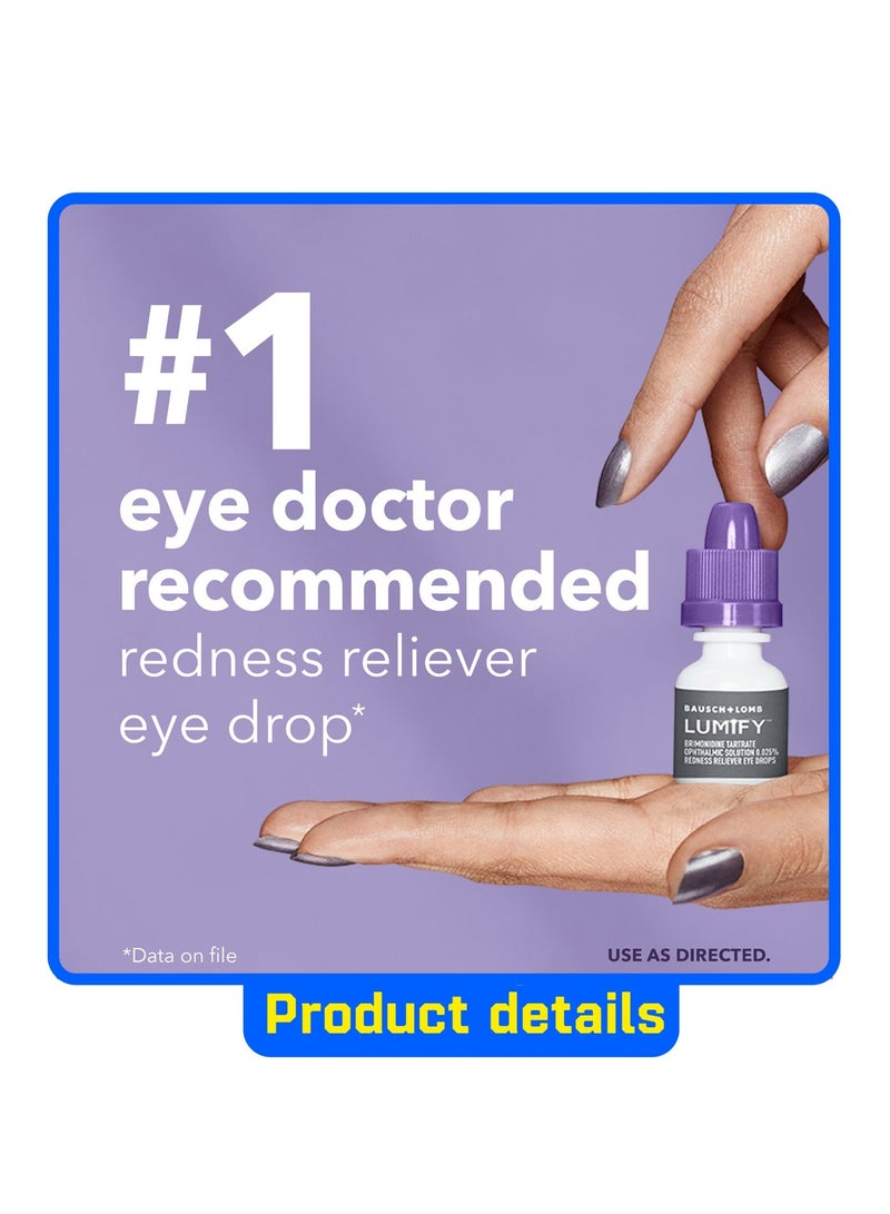 LUMIFY Eye Drops for Redness Relief and Whiter and Brighter Looking Eyes (7.5 ml) - Image 4