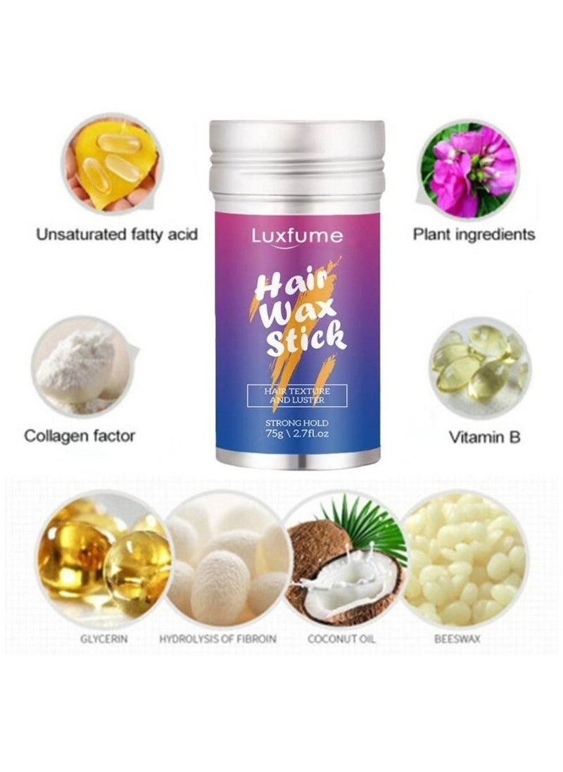 Luxfume عصا شمع الشعر للحصول على ملمس أفضل للشعر، عصا التحكم في الحواف، للرجال والنساء، 75 جم  - Image 4