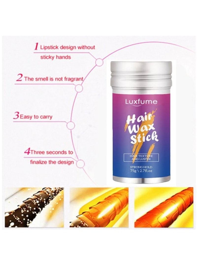 Luxfume عصا شمع الشعر للحصول على ملمس أفضل للشعر، عصا التحكم في الحواف، للرجال والنساء، 75 جم  - Image 3