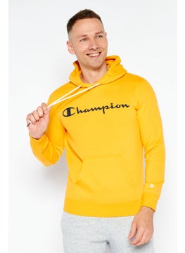 Champion Men Sportswear Fit Long Sleeves Outdoor Hoodie, Yellow  - Image 1