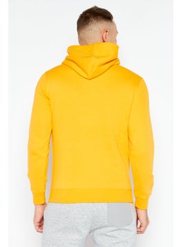 Champion Men Sportswear Fit Long Sleeves Outdoor Hoodie, Yellow  - Image 4