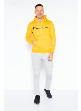 Champion Men Sportswear Fit Long Sleeves Outdoor Hoodie, Yellow  - Image 2
