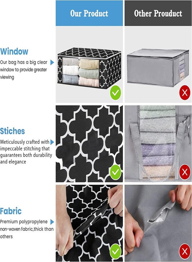 KIKA HOMS MINI 30L Foldable Clothes Storage Organizer Bags with Large Clear Window for Closet, Dorm, Pillows, Bedding, Clothes, Stuffed Toys, Blankets - Image 4