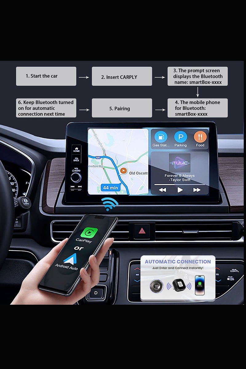 Wireless CarPlay Adapter 2025 Upgrade Wired CarPlay to Wireless, Mini USB Design for Cars with Built-in Wired Apple CarPlay Plug and Play Easy Use Fast Stable Connection Car Play for iPhone - Image 5